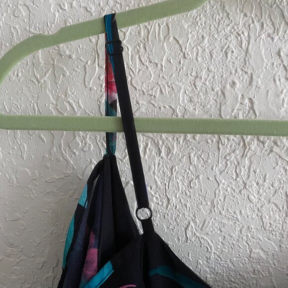 New Lipsy London Maxi Dress 6 (10 UK) Black Floral Chiffon Wrap High-Low Ruffle - Picture 13 of 16